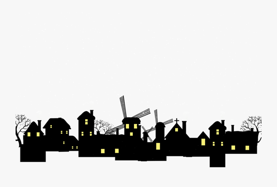 Silhouette House Building - 房屋 剪影, Transparent Clipart