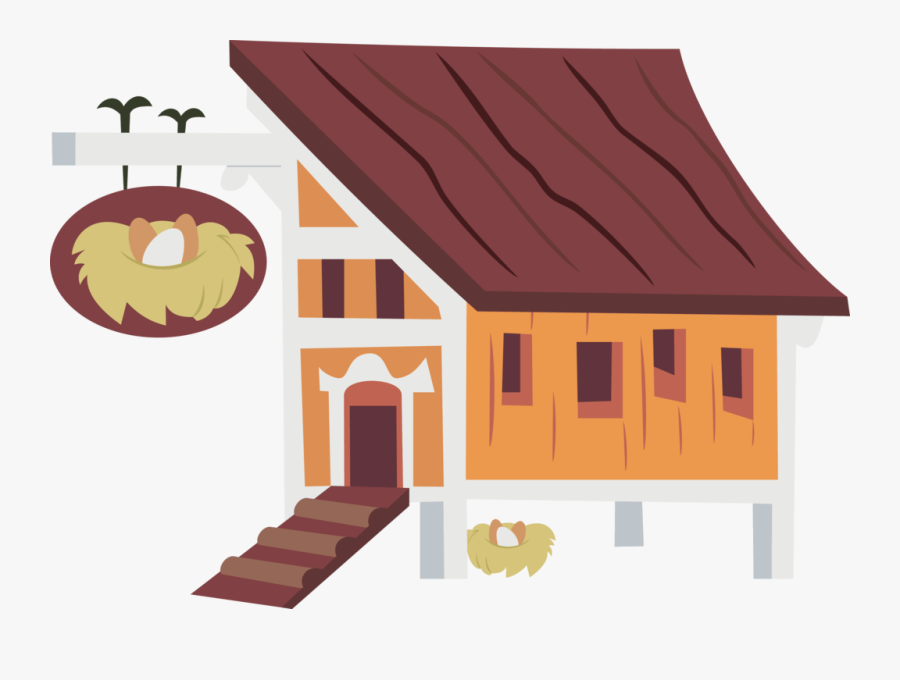 Hen House Clipart - Hen House Cartoon, Transparent Clipart