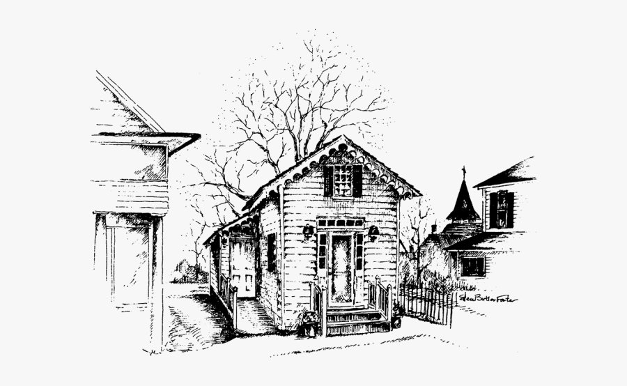 Drawn Log Transparent - House, Transparent Clipart