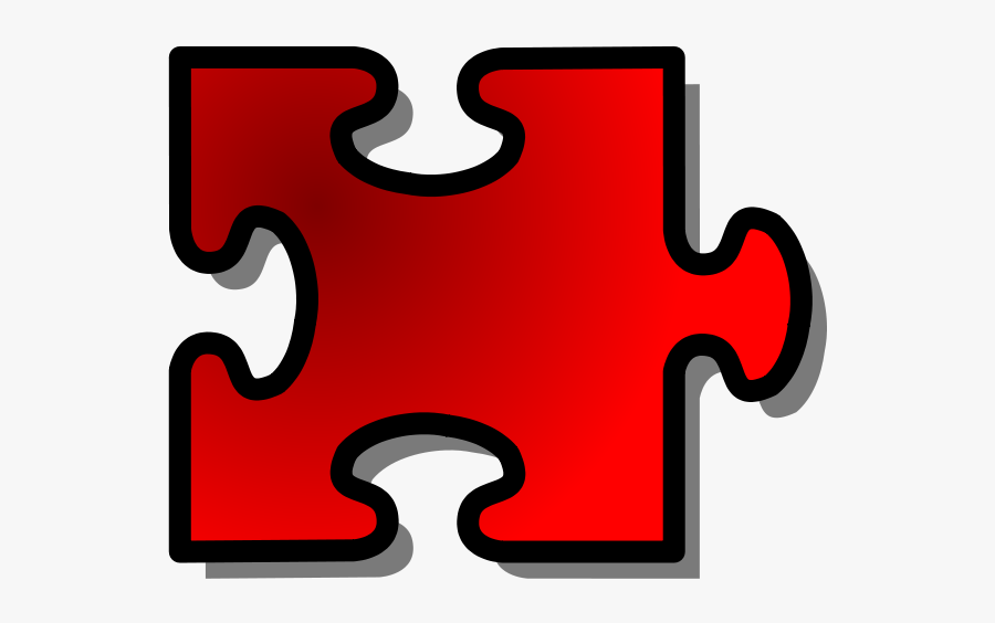 Red Jigsaw Piece 14 - Puzzle Piece Transparent Background, Transparent Clipart