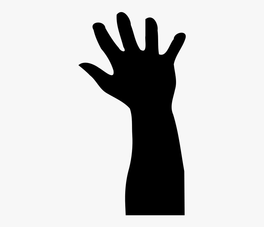 Hand Silhouette - Hand Reaching Out Silhouette Png, Transparent Clipart