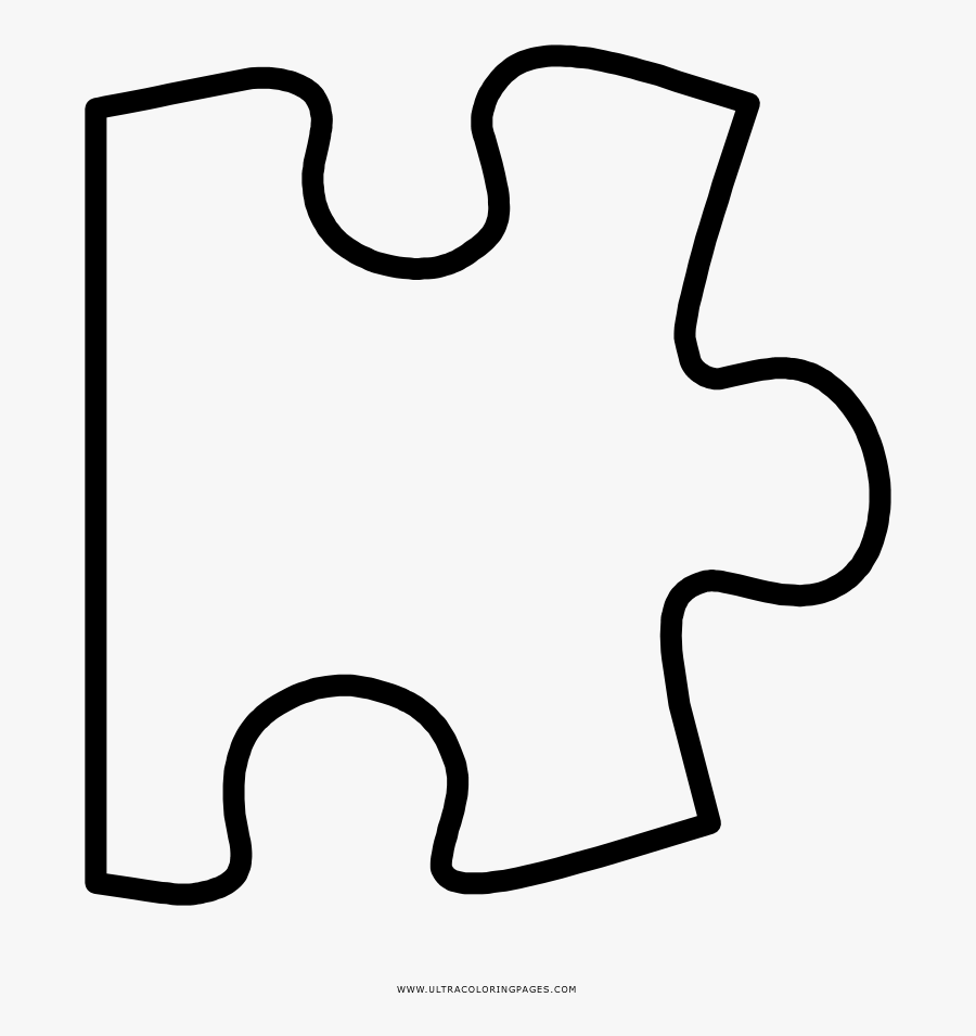 Puzzle Piece Coloring Page, Transparent Clipart