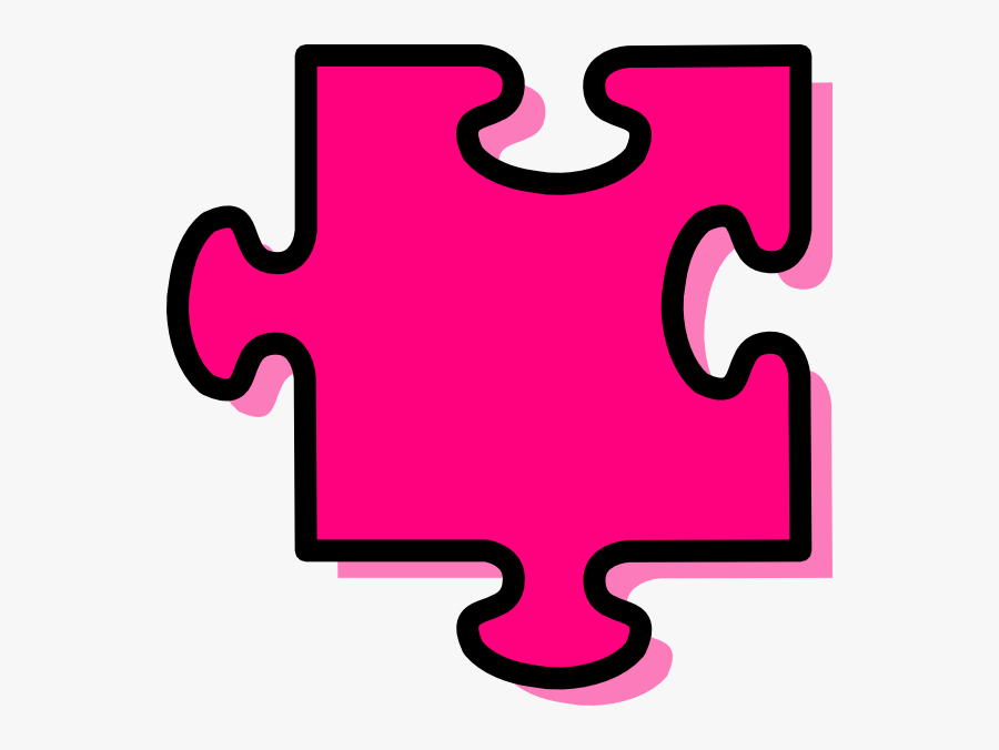 Puzzle Clipart Pink - Transparent Background Puzzle Piece Clipart, Transparent Clipart