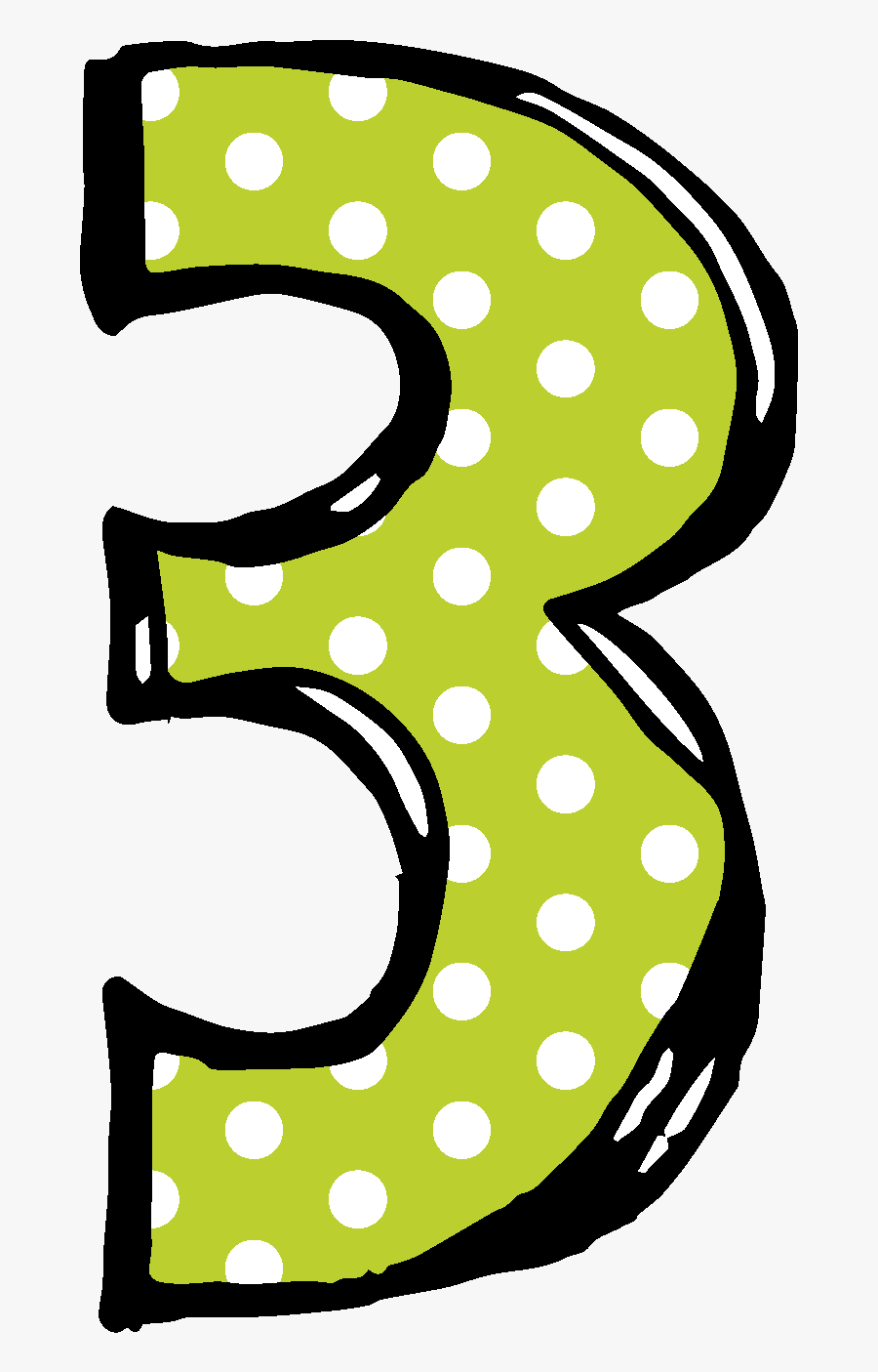 Number 3 Polka Dot , Free Transparent Clipart - ClipartKey