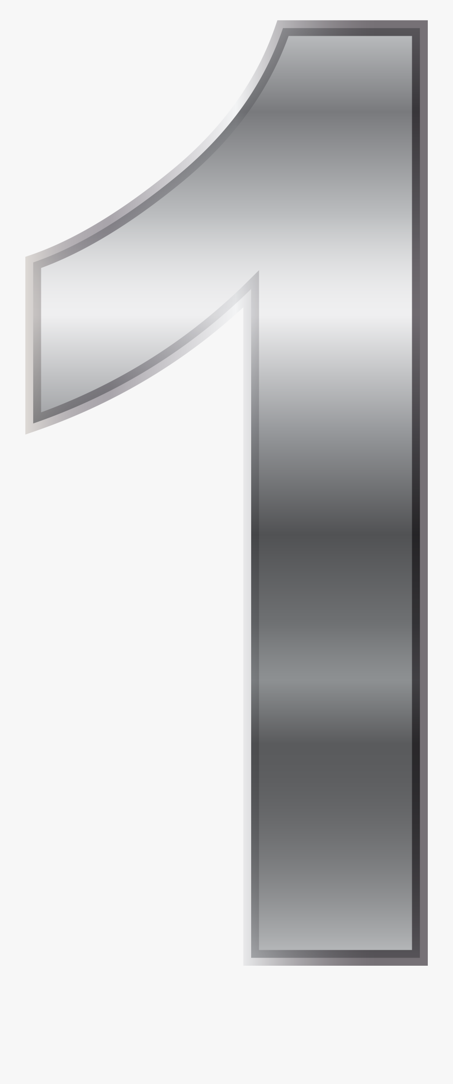 Silver Number 1 Transparent, Transparent Clipart