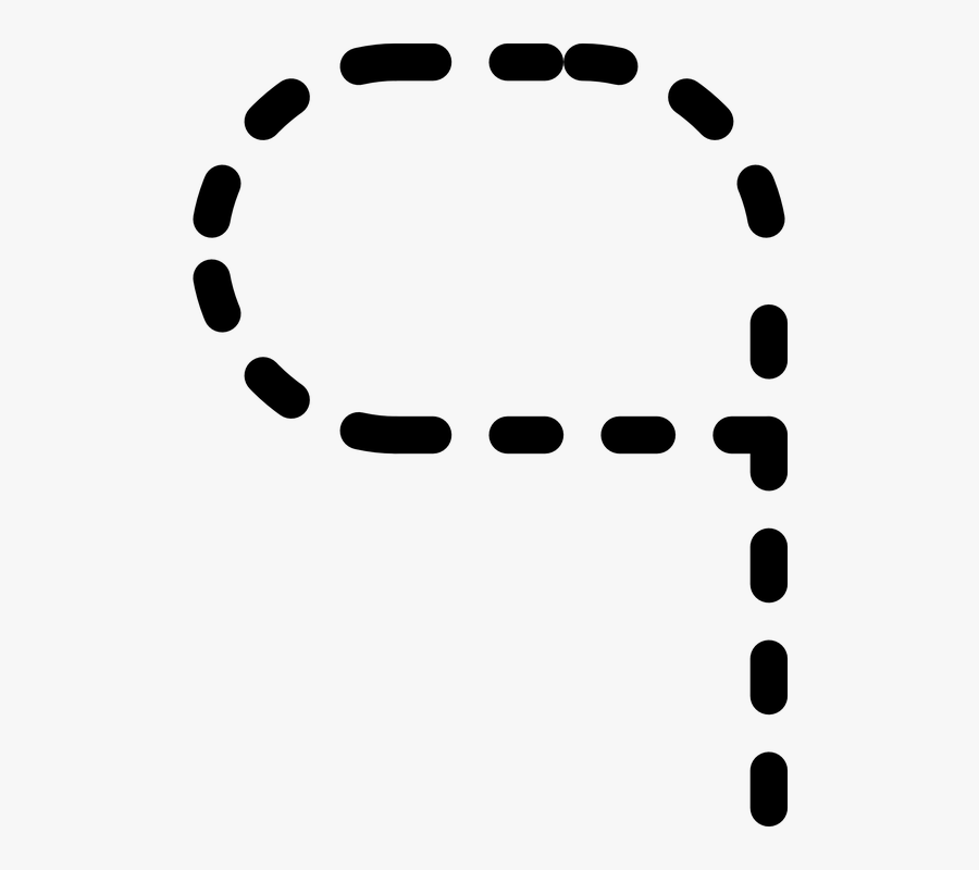 Numbers, Digits, Dotted, Nine, 9, Tracing, Trace, Dots - Dotted Digits, Transparent Clipart