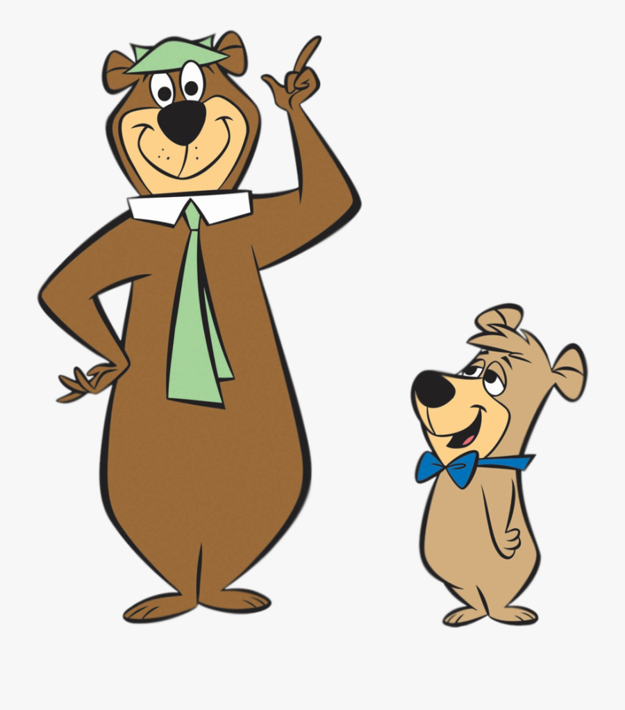 Clip Art Black And White Yogi Bear And Boo - Yogi Bear And Boo Boo, Transparent Clipart