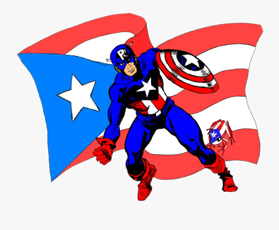 Cartoon Puerto Rican Flag, Transparent Clipart