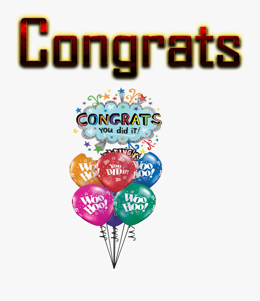 Congrats Png Clipart - Balloon, Transparent Clipart