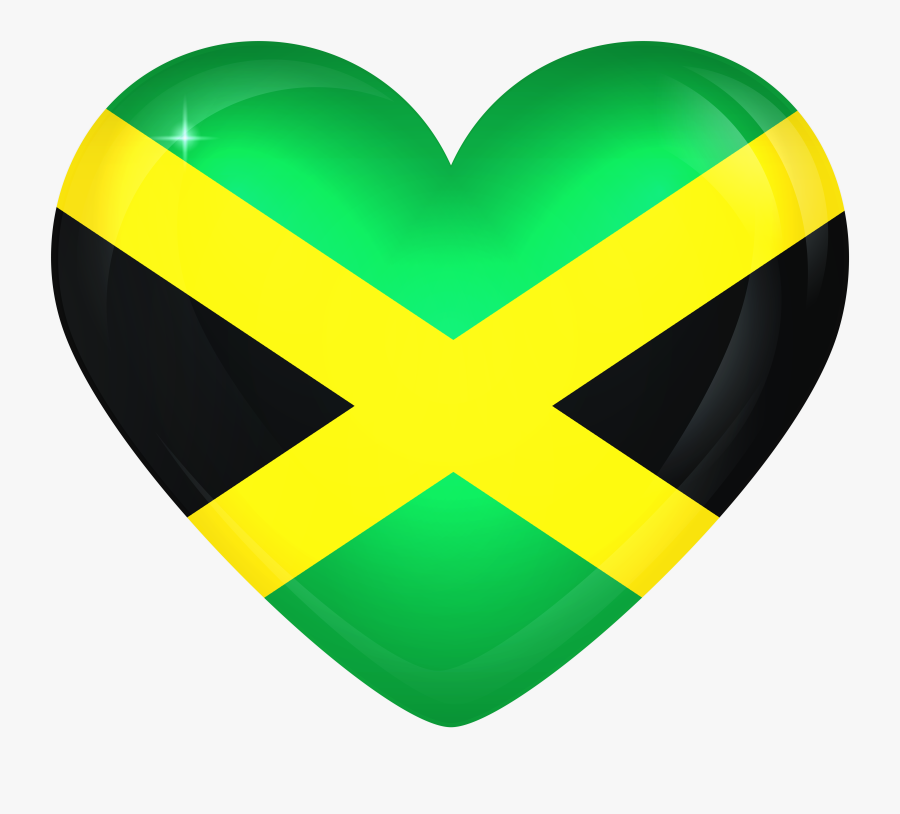 Hearts Clipart Flag - Jamaica Flag Png, Transparent Clipart