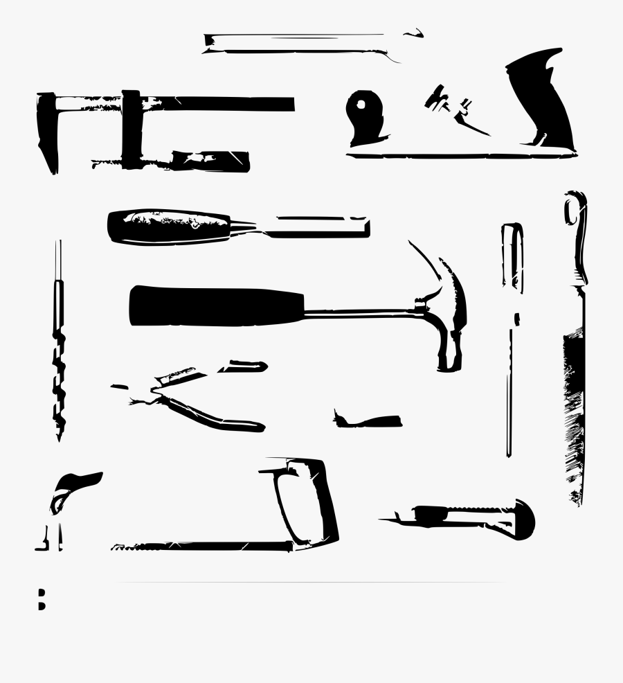 Clipart - Hand Tools Clip Art, Transparent Clipart