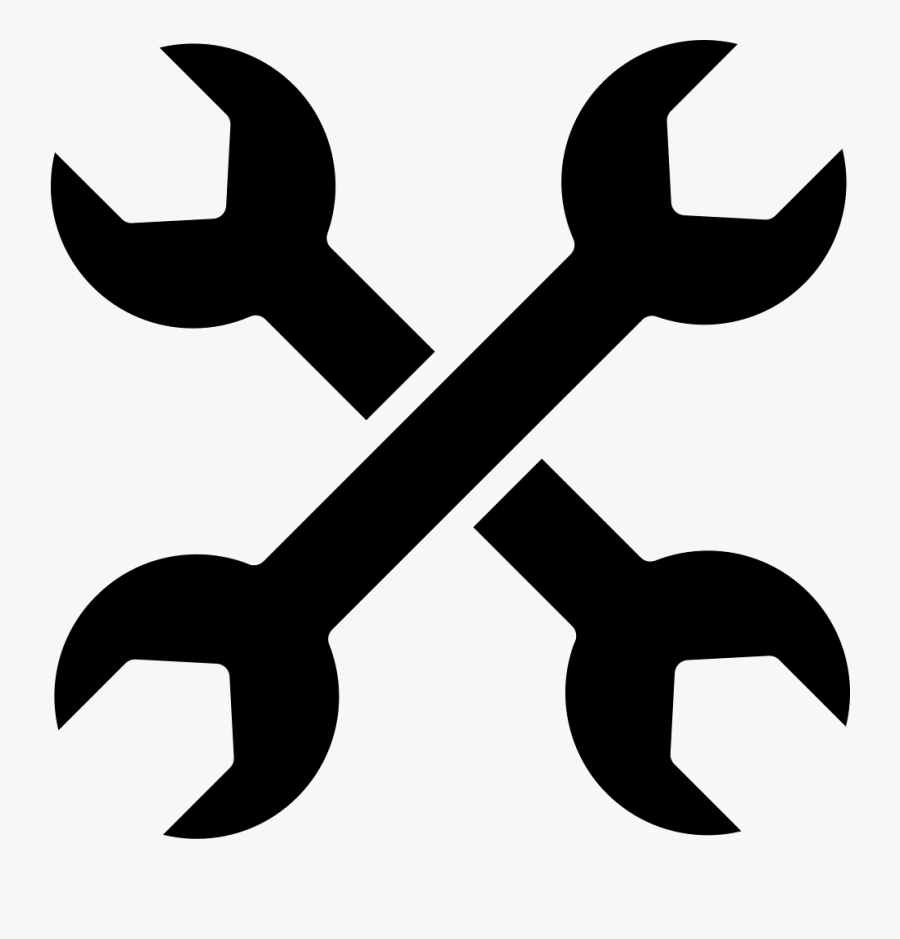 Cross Of Double Side Wrenches Svg Png - Symbol Hammer, Transparent Clipart