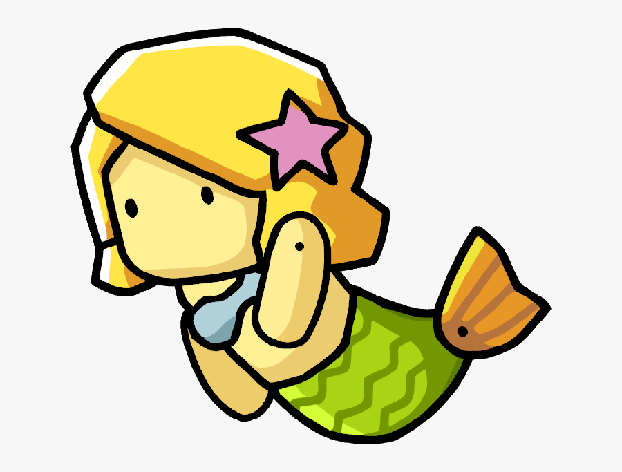 Mermaid - Scribblenauts Mermaid, Transparent Clipart