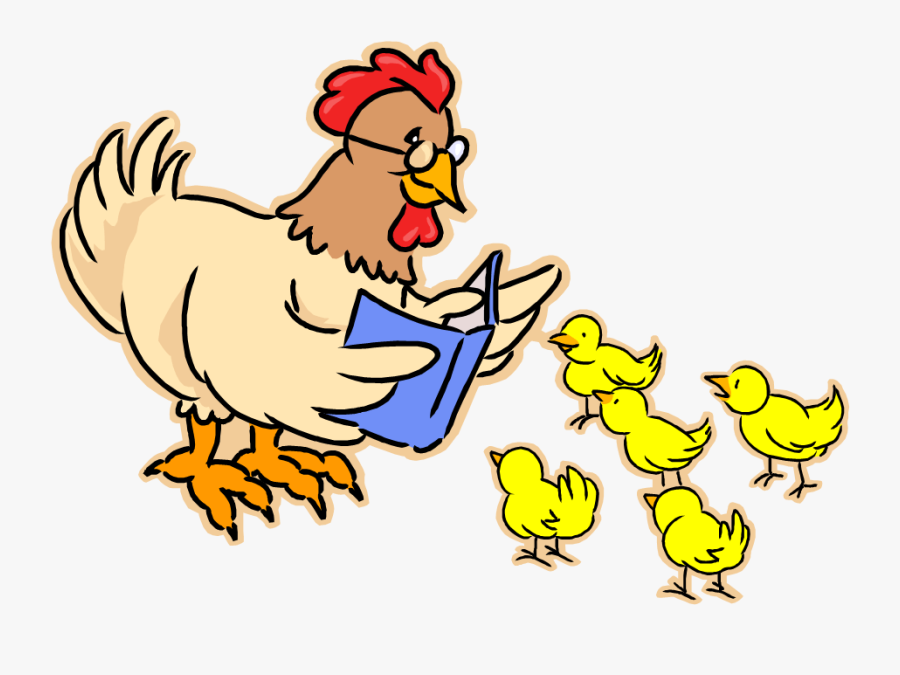 Picture Of Preschool Children - Hen Reading, Transparent Clipart