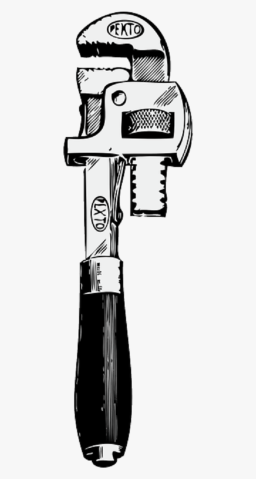 Transparent Plumbing Tools Clipart - Pipe Wrench Clipart, Transparent Clipart