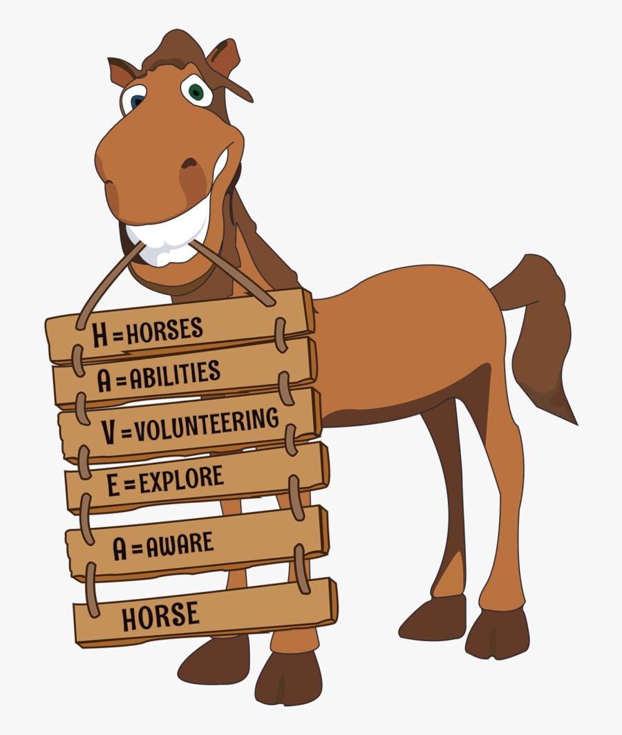 Cartoon Picture Of Horse - Horse Volunteering Cartoon, Transparent Clipart