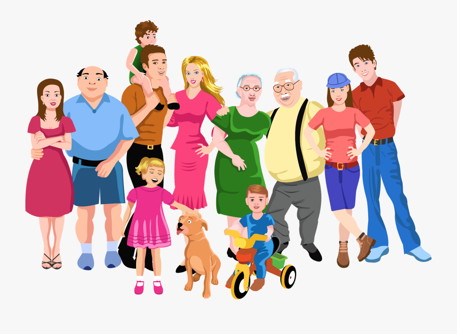 Family Clipart Relationship - Imagenes De Familia Extensa Animado, Transparent Clipart
