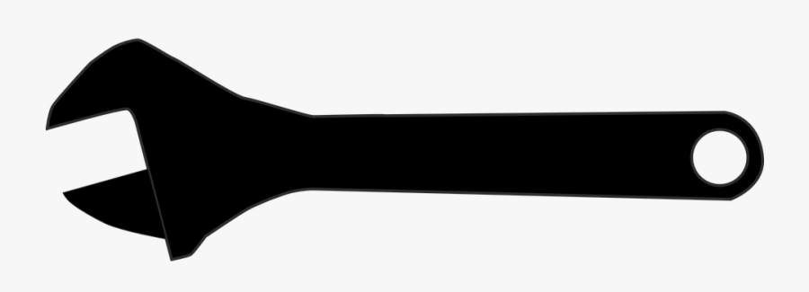 Wrench Silhouette Cliparts - Spanner Silhouette Png, Transparent Clipart