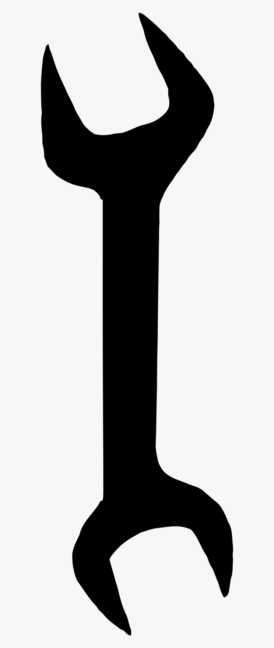 Open End Wrench - Wrench Tools Silhouette, Transparent Clipart