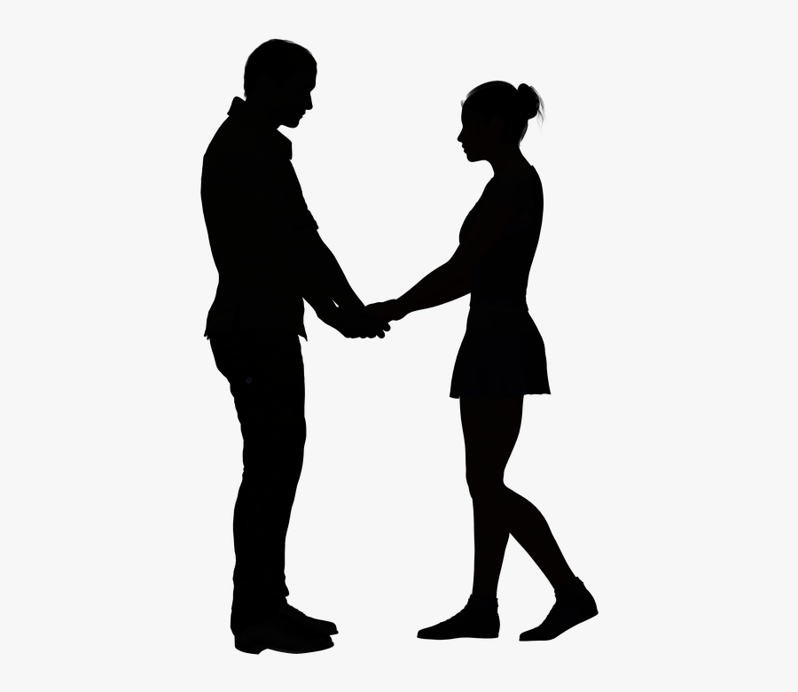 Couple, Romantic, Love, Together, People, Relationship - Couple Silhouette Holding Hands Png, Transparent Clipart