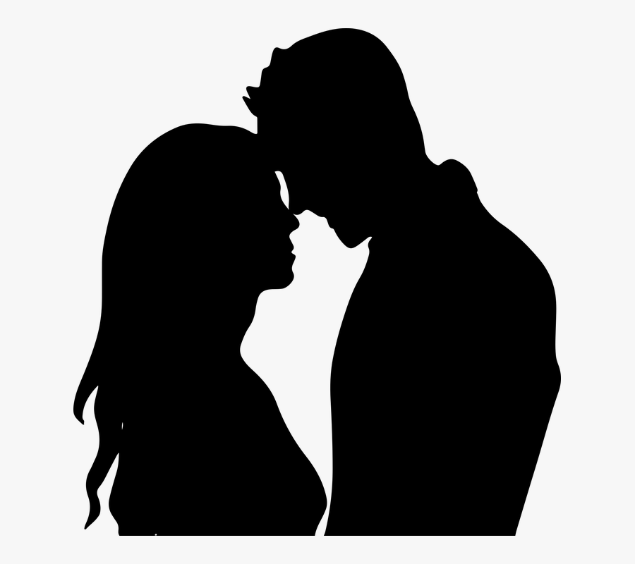 Romantic Couple Silhouette Png, Transparent Clipart