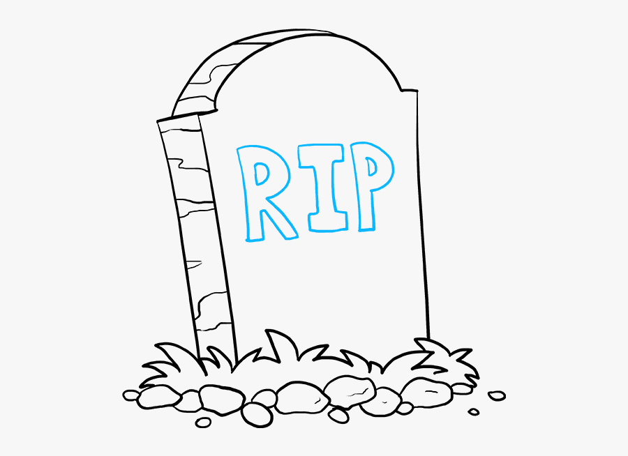 How To Draw A Tombstone - Tombstone Drawing, Transparent Clipart
