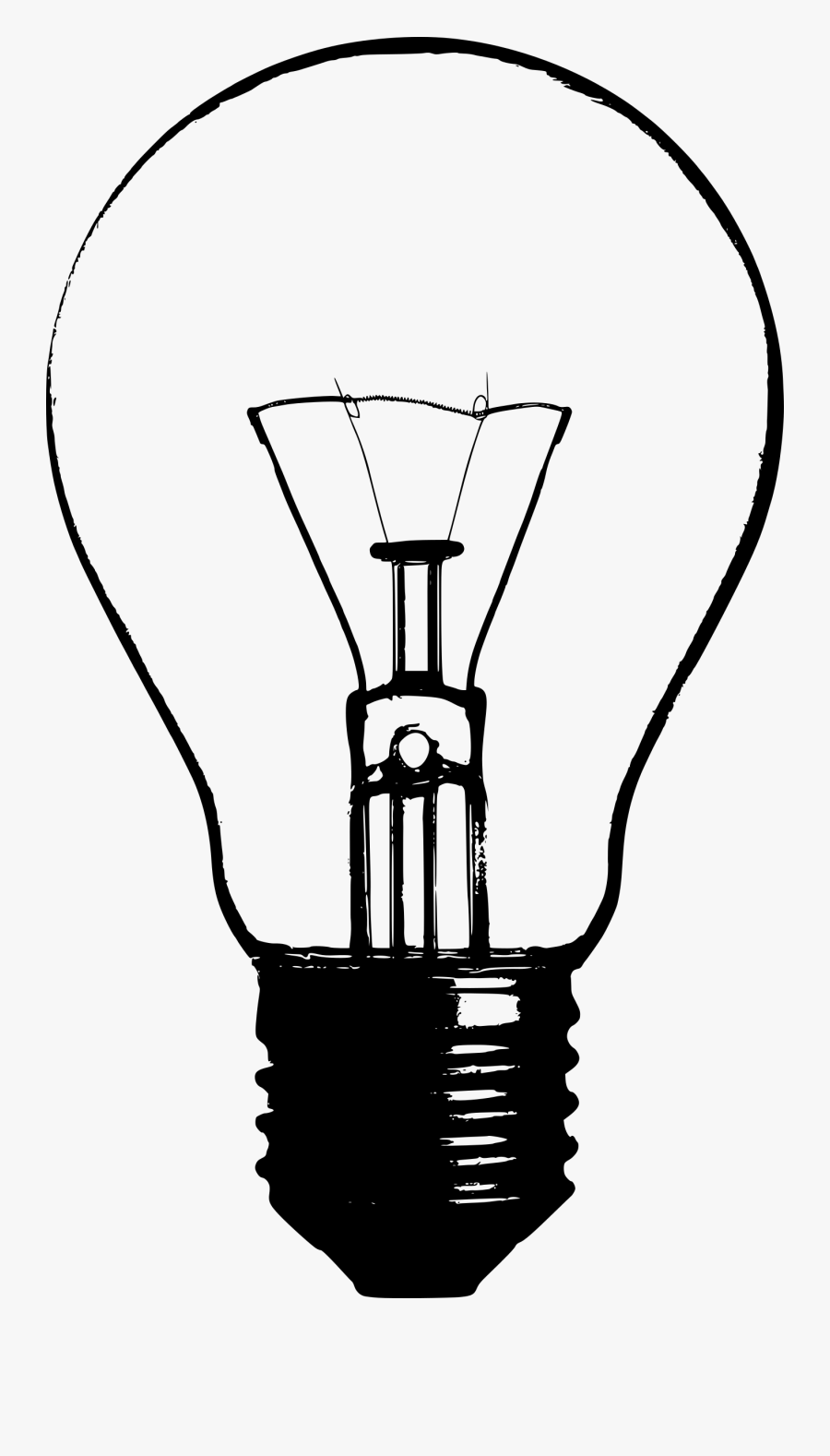 Light Bulb Silhouette Vector - Bulb Black And White, Transparent Clipart