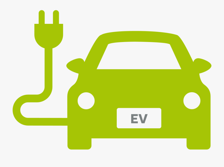 Electric Vehicle, Car, Charging Station, Green, Yellow - Electric Vehicle Charging Icon, Transparent Clipart