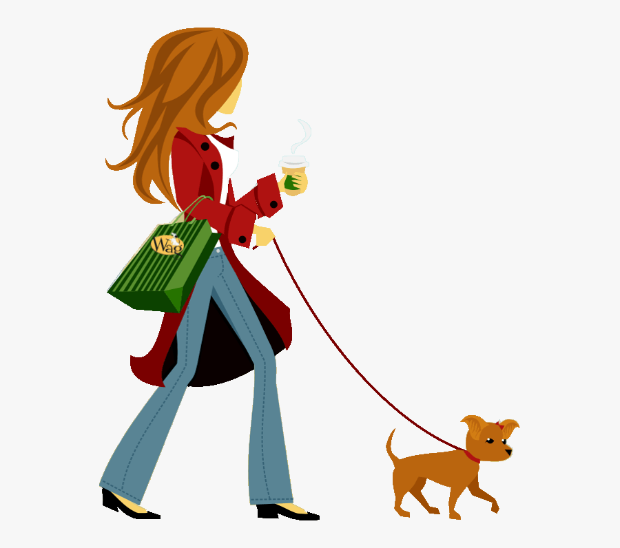 Dog Walker Png Transparent Stock Techflourish Collections - Cartoon People Walking Dogs, Transparent Clipart