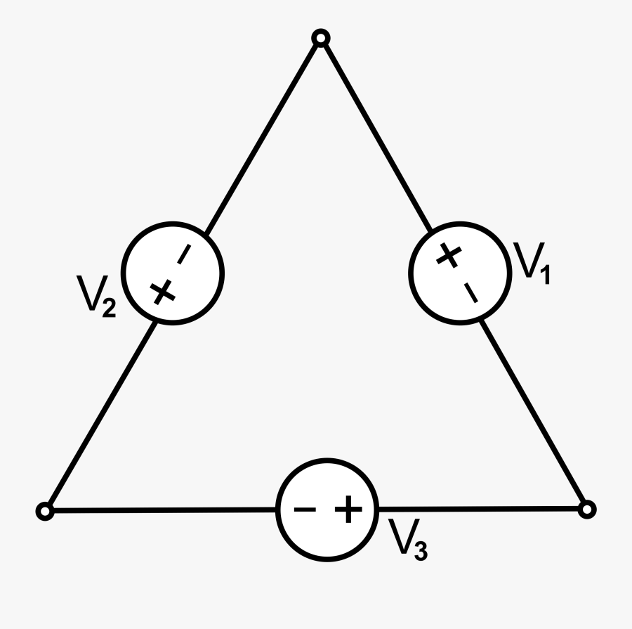 A Three-phase Electric Power Source Connected In Delta - Three-phase Electric Power, Transparent Clipart