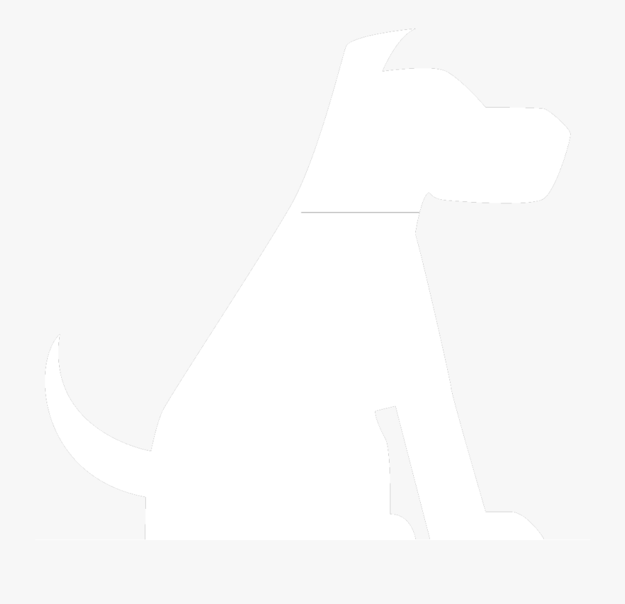 White Dog Icon, Transparent Clipart