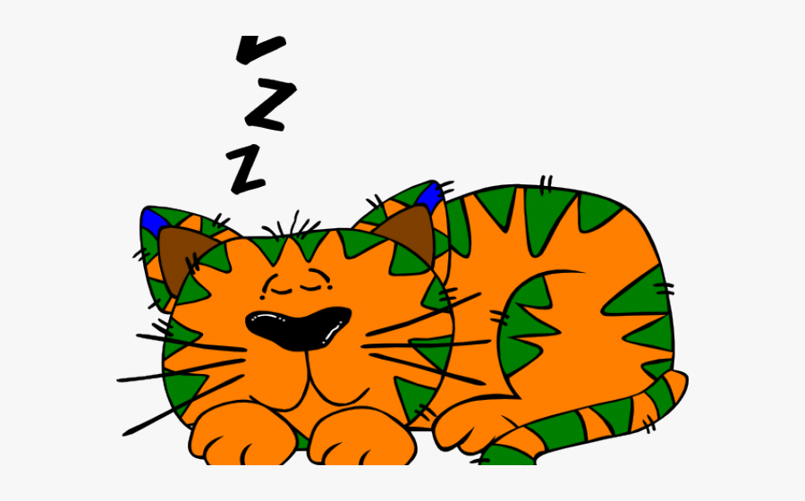 Sleeping Cat Clip Art, Transparent Clipart