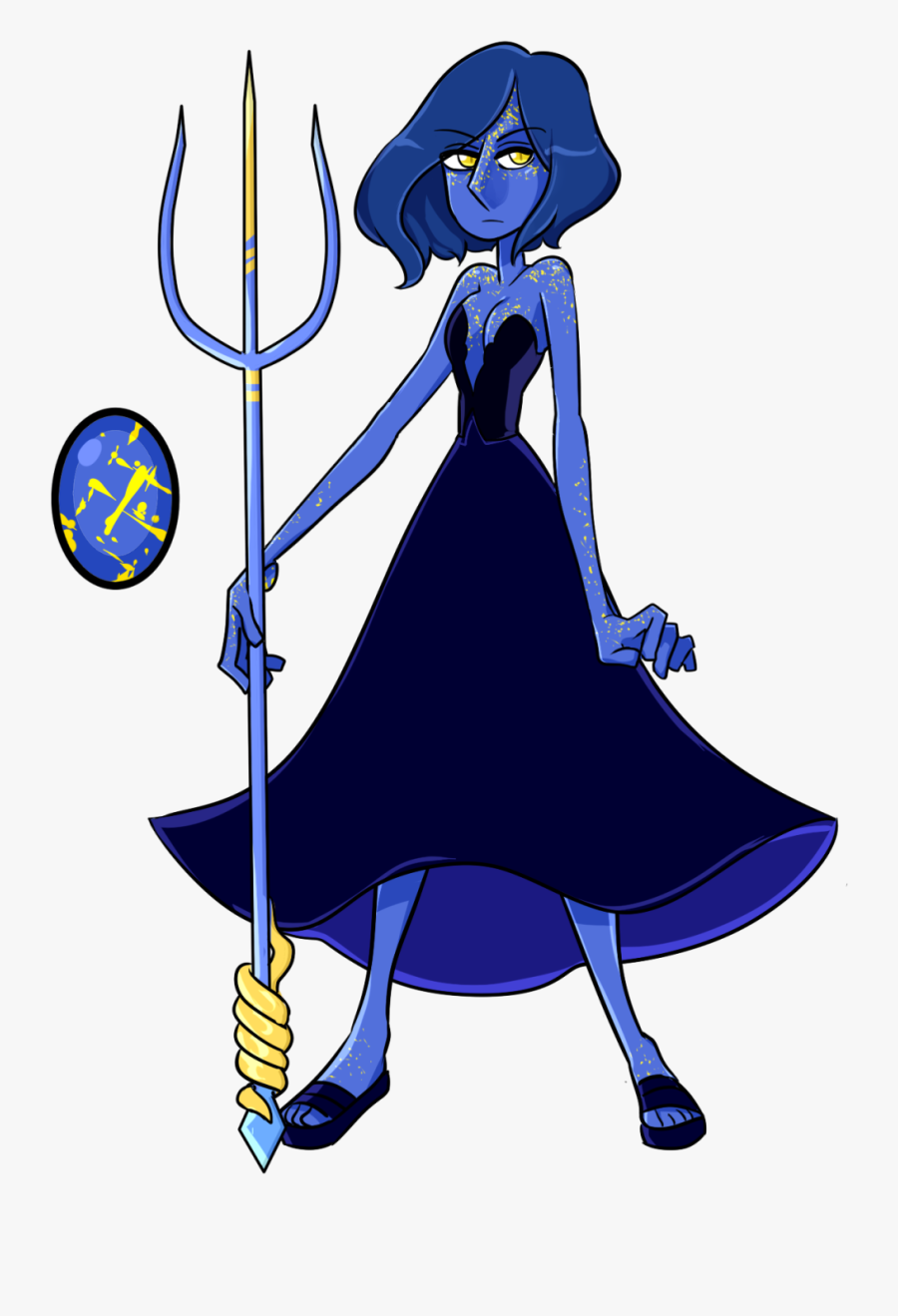 Transparent Trident Weapon Clipart - Royal Lapis Lazuli Gemsona, Transparent Clipart