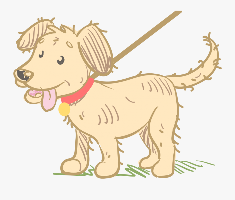Dog Walking - Cartoon, Transparent Clipart
