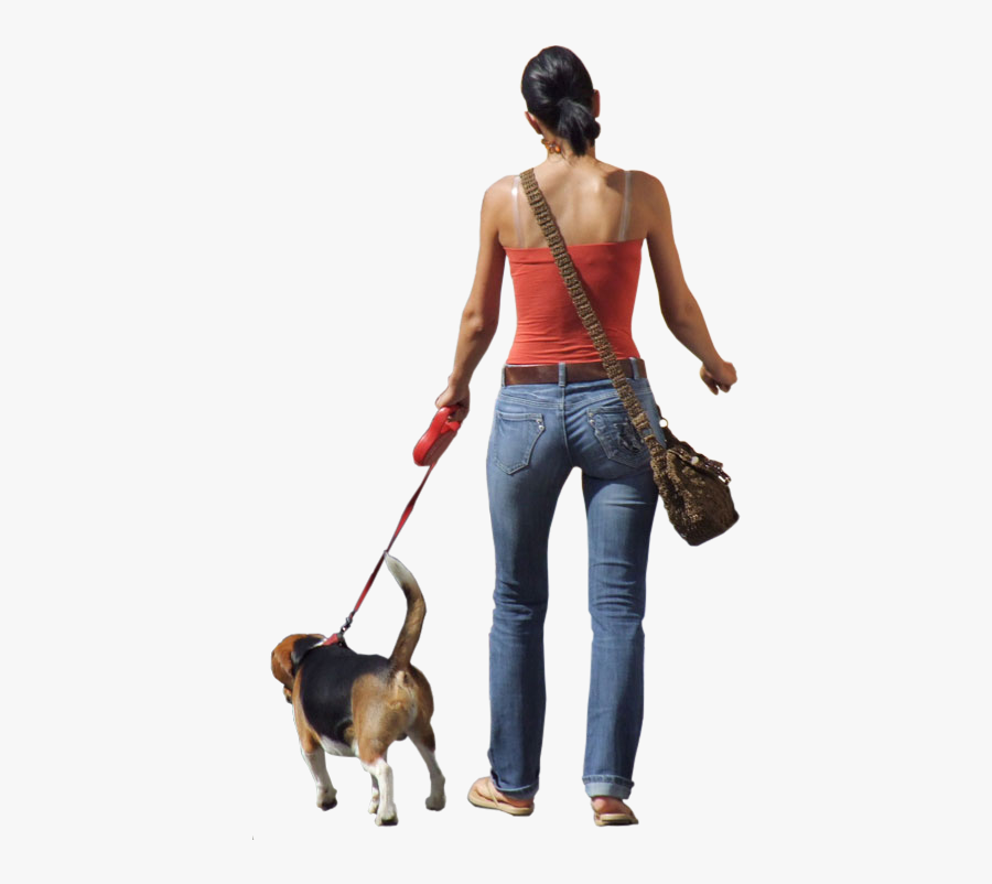 Dog-walking - Photoshop People With Dog, Transparent Clipart