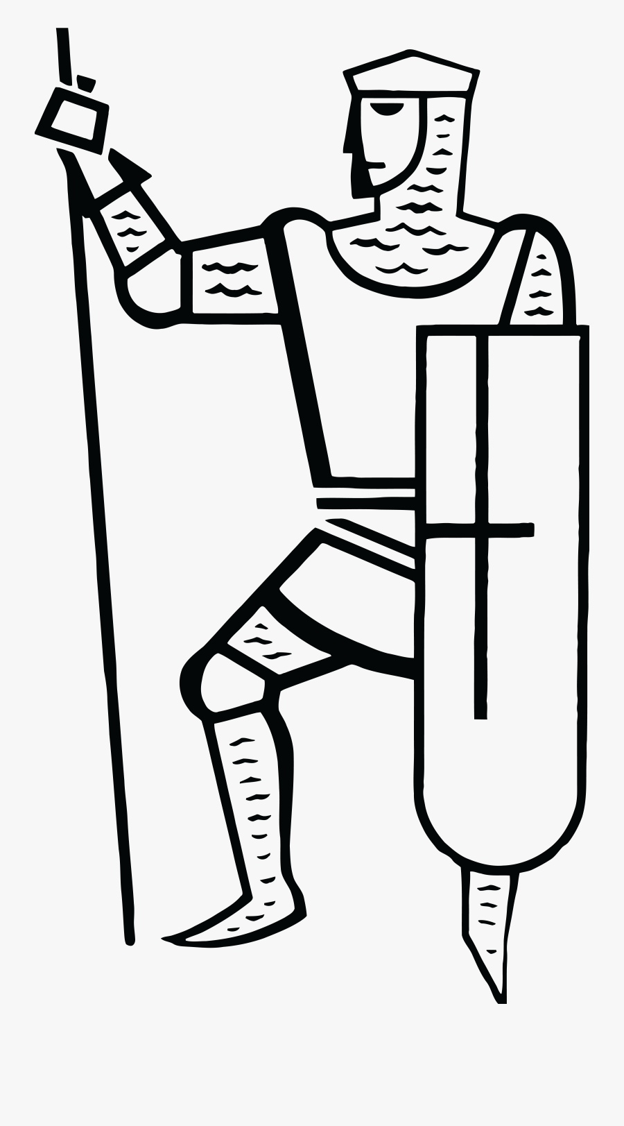 Clip Art Free Spear Clipart Black And White - Knight Clipart Black And White, Transparent Clipart