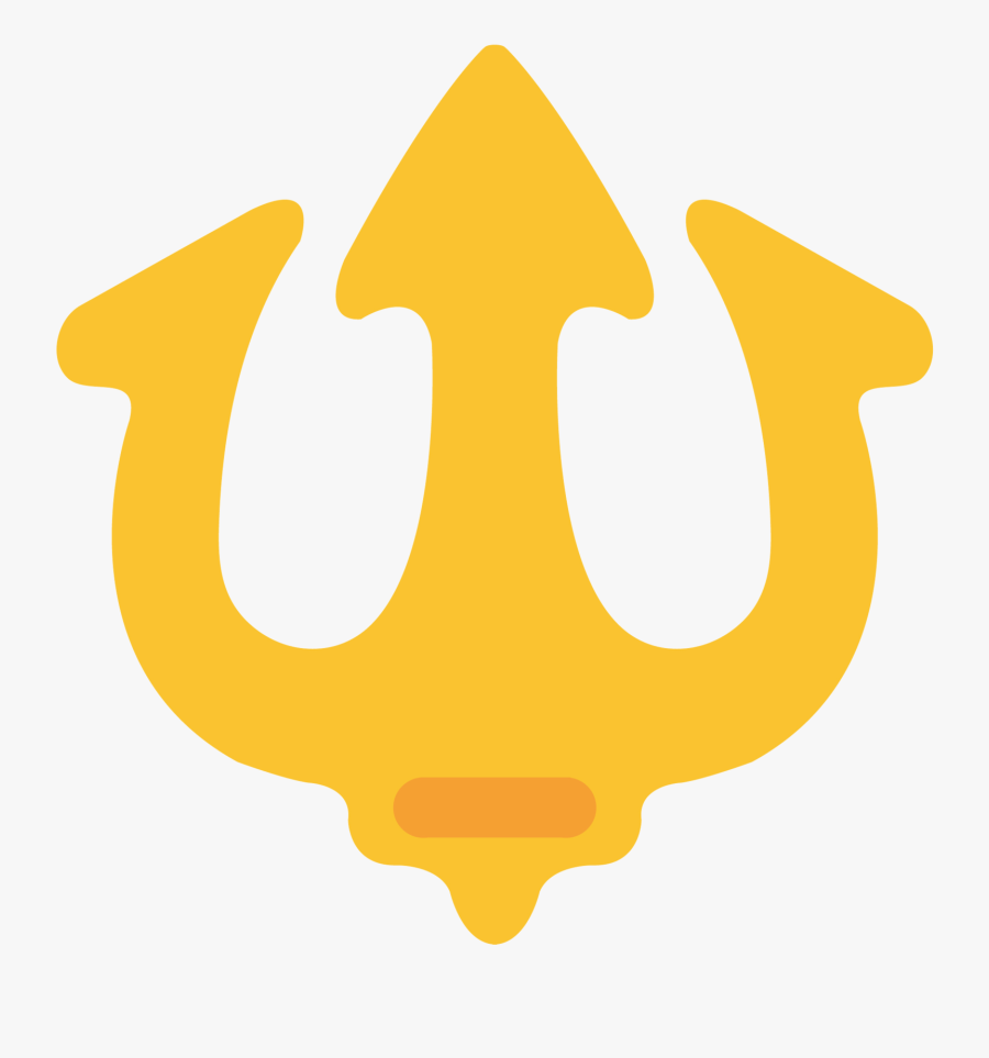 Transparent Frowny Face Png - Trident Emoji, Transparent Clipart