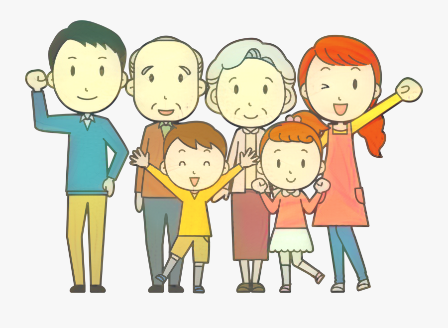 Extended Family Vector Graphics Clip Art Grandparent - Cartoon Transparent Family Png, Transparent Clipart