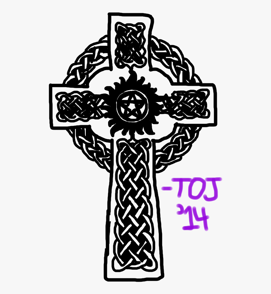 Transparent Celtic Cross Clipart Black And White - Cross, Transparent Clipart