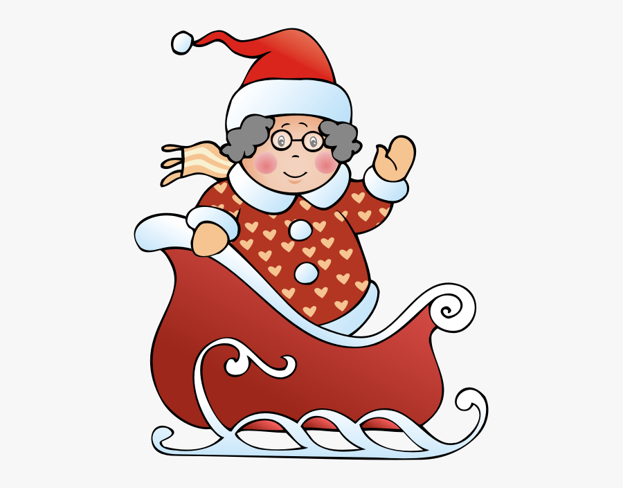 Grandparent Clipart Christmas - Cartoon, Transparent Clipart