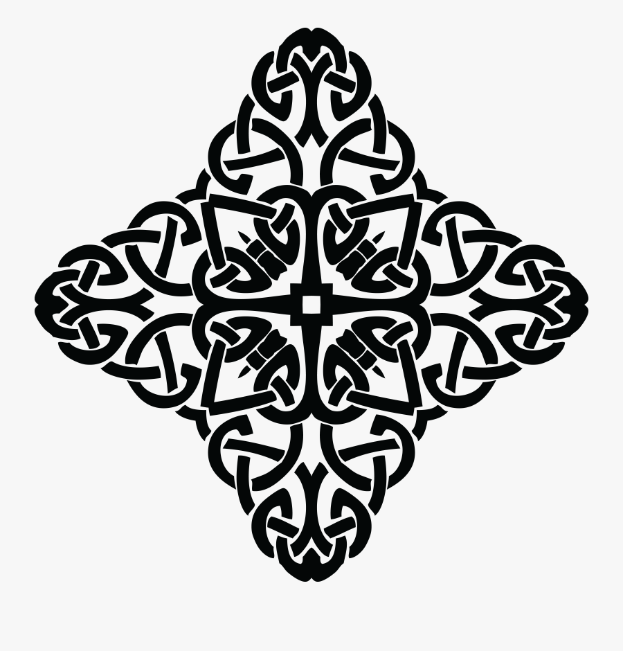 Free Clipart Of A Cross Black And White Celtic Knot - Png Vektor Celtic Art, Transparent Clipart