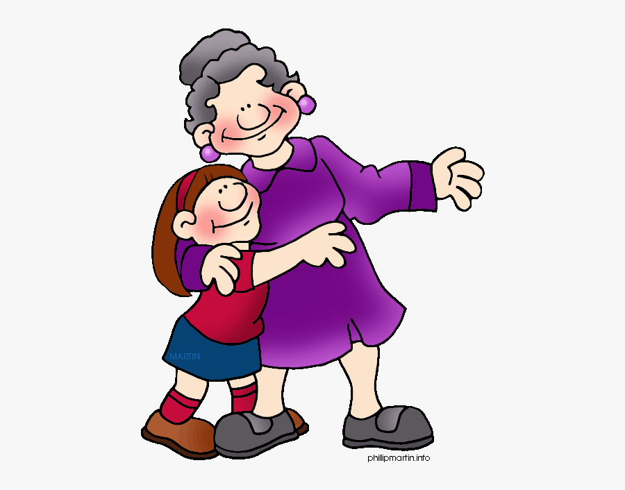 Png Black And White Stock Hugs Grandma Courtesy Of - Family Clip Art, Transparent Clipart
