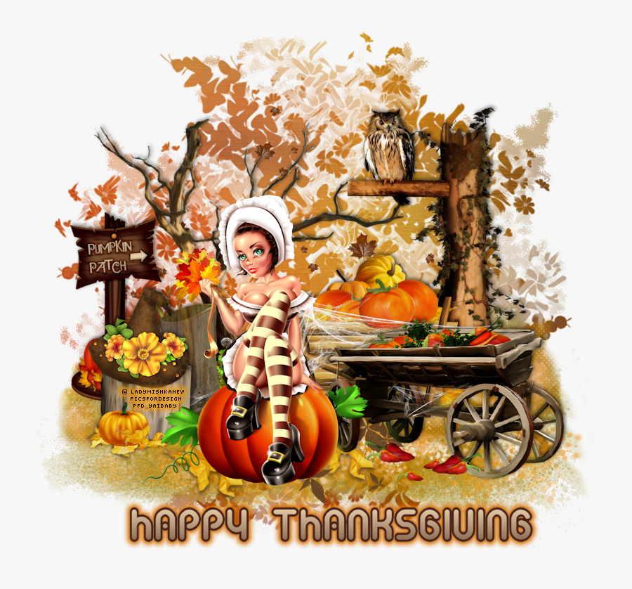 Thanksgiving Tags & Tubes - Cartoon, Transparent Clipart