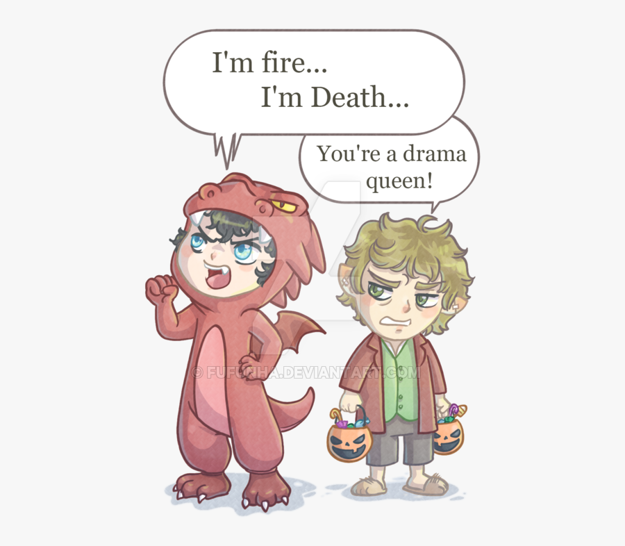 Grandparent Clipart Grandson Cute Smaug And Bilbo - I M Fire I M Death, Transparent Clipart