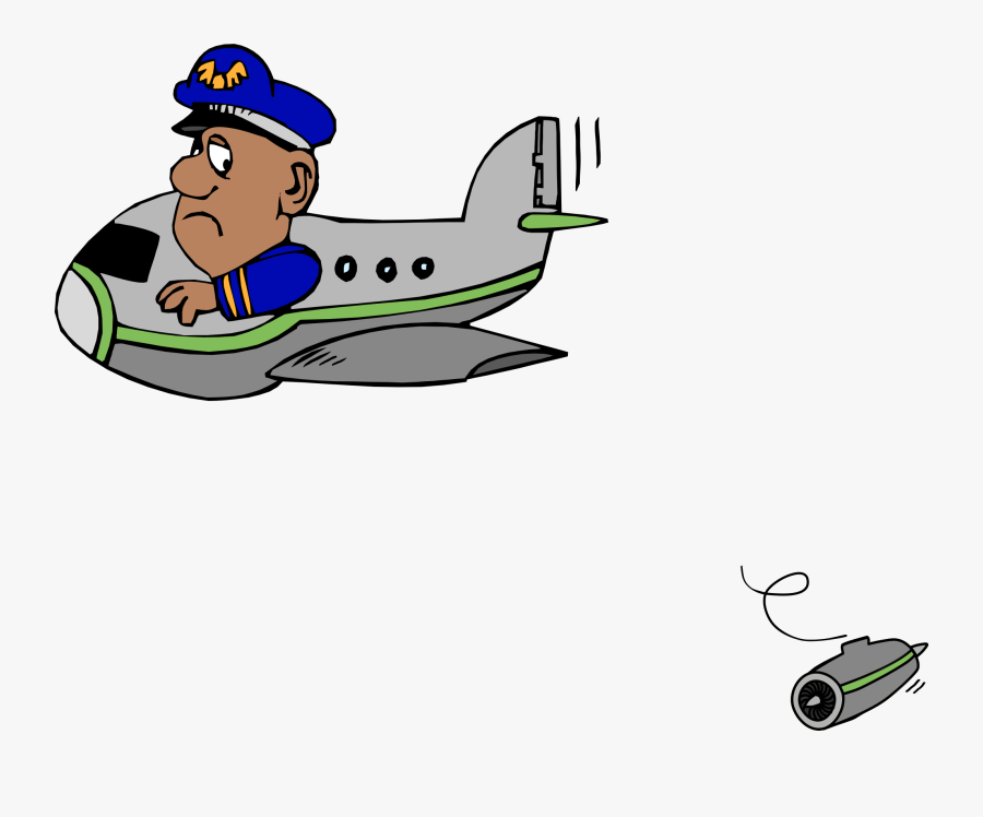 Line,aircraft,cartoon - Cartoon Pilot In Plane, Transparent Clipart