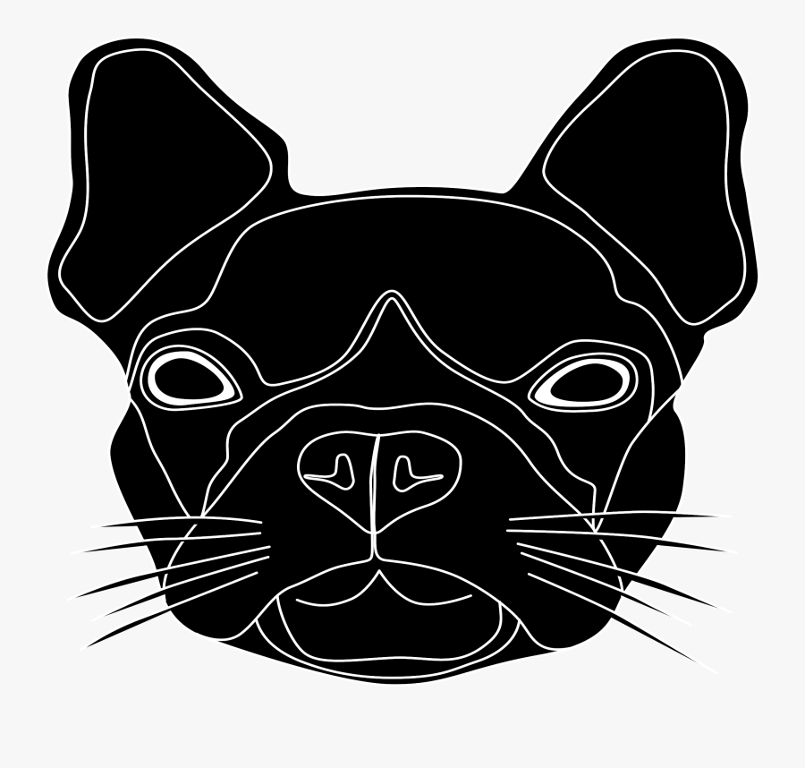 Head Clipart French Bulldog - Dog, Transparent Clipart