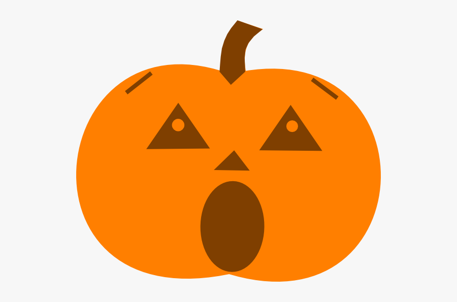 Orange Surprised Svg Clip Arts - Jack-o'-lantern, Transparent Clipart