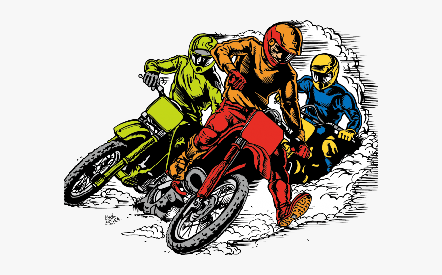 Motocross Racing Vector, Transparent Clipart