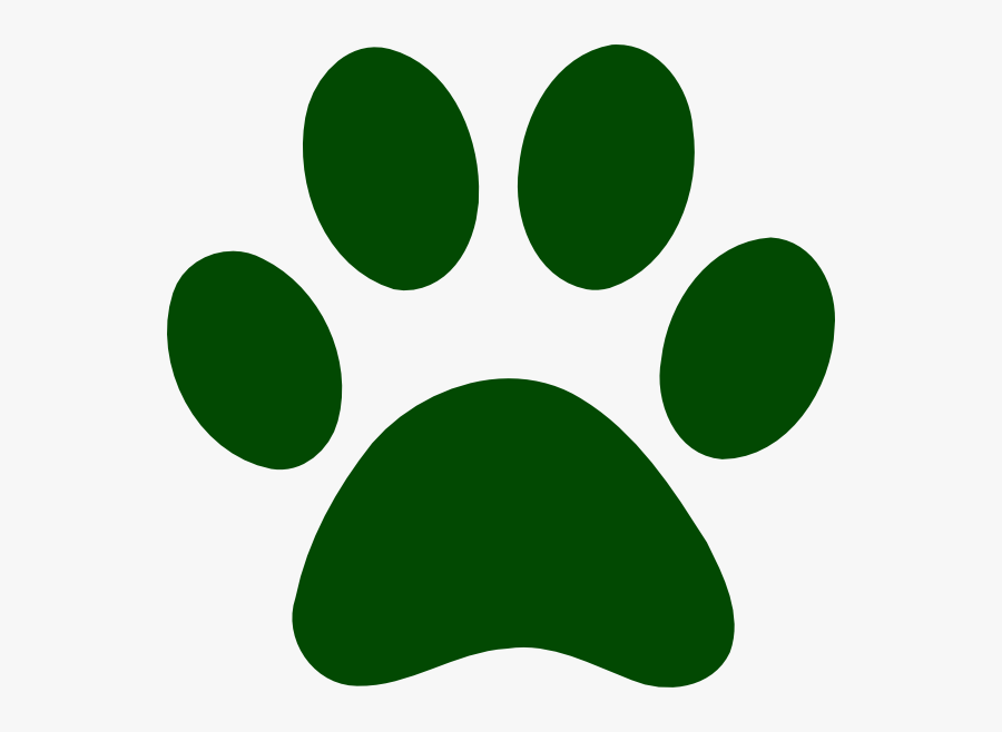 Image Of Bulldog Paw Clipart - Green Paw Print Clip Art, Transparent Clipart