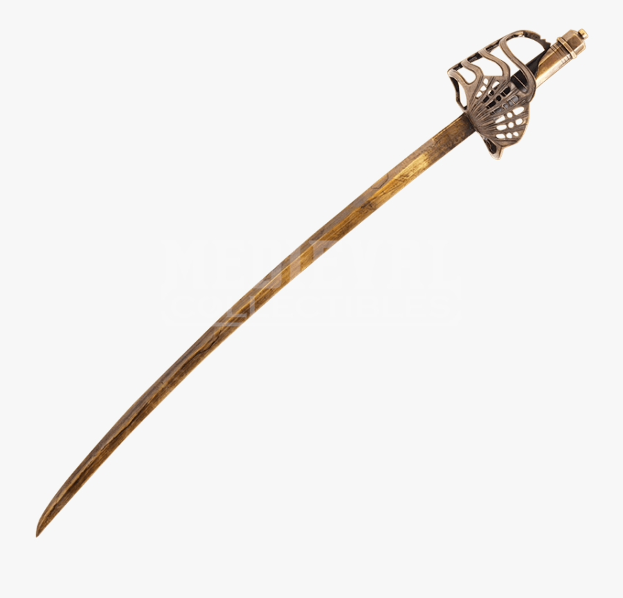 Transparent Medieval Sword Clipart - Gold Cutlass Sword, Transparent Clipart